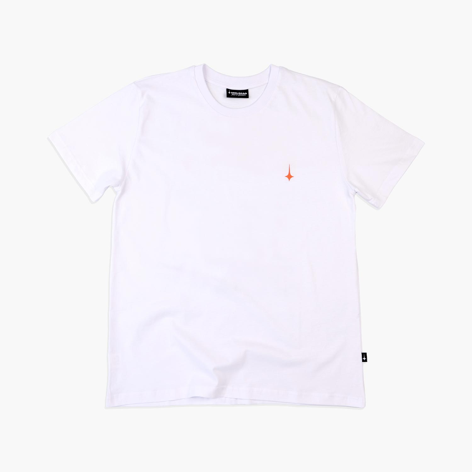 Original front photograph of Molimao's white “Before” T-shirt